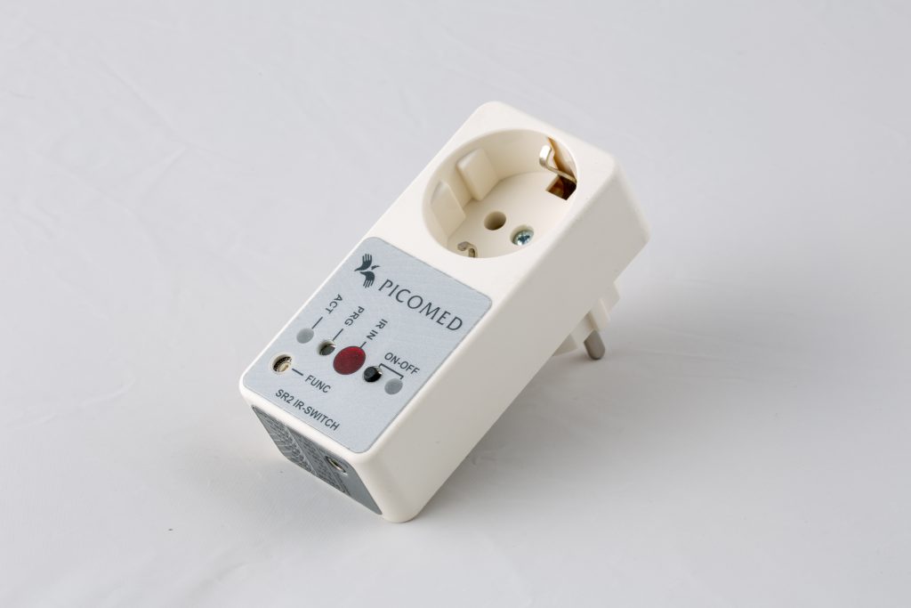 Item no. Picomed: SR2

IR-receiver with one channel ment for 230 VAC. SR2 may be programmed to do different actions when activated: on-off, timer from 1 second-60 minutes or 